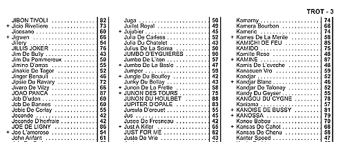 Détails d'une page du Trios-Tiercés-Quartés-Quintés